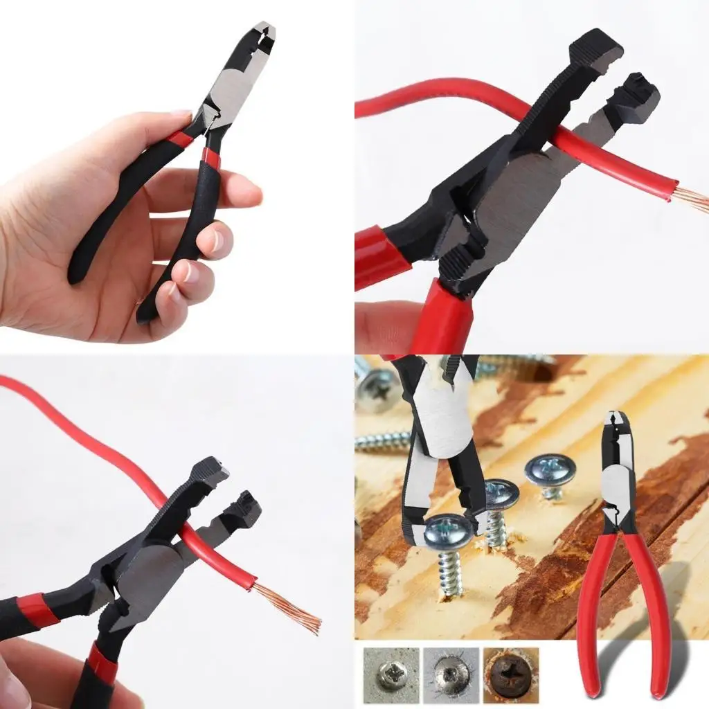 

Y1UD Stripped Screw Extractor Linesman Pliers Professional Heavy Duty Combination