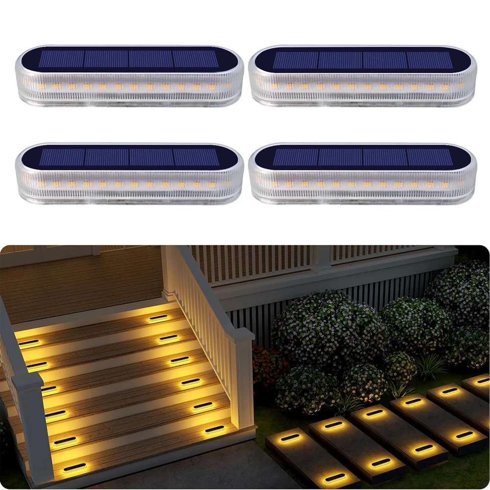 

Наружный солнечный палубный светильник с 30 светодиодами, водонепроницаемый IP68, автоматическое включение/выключение, лестничный светильник для перила, забора, двора, наружное декоративное освещение