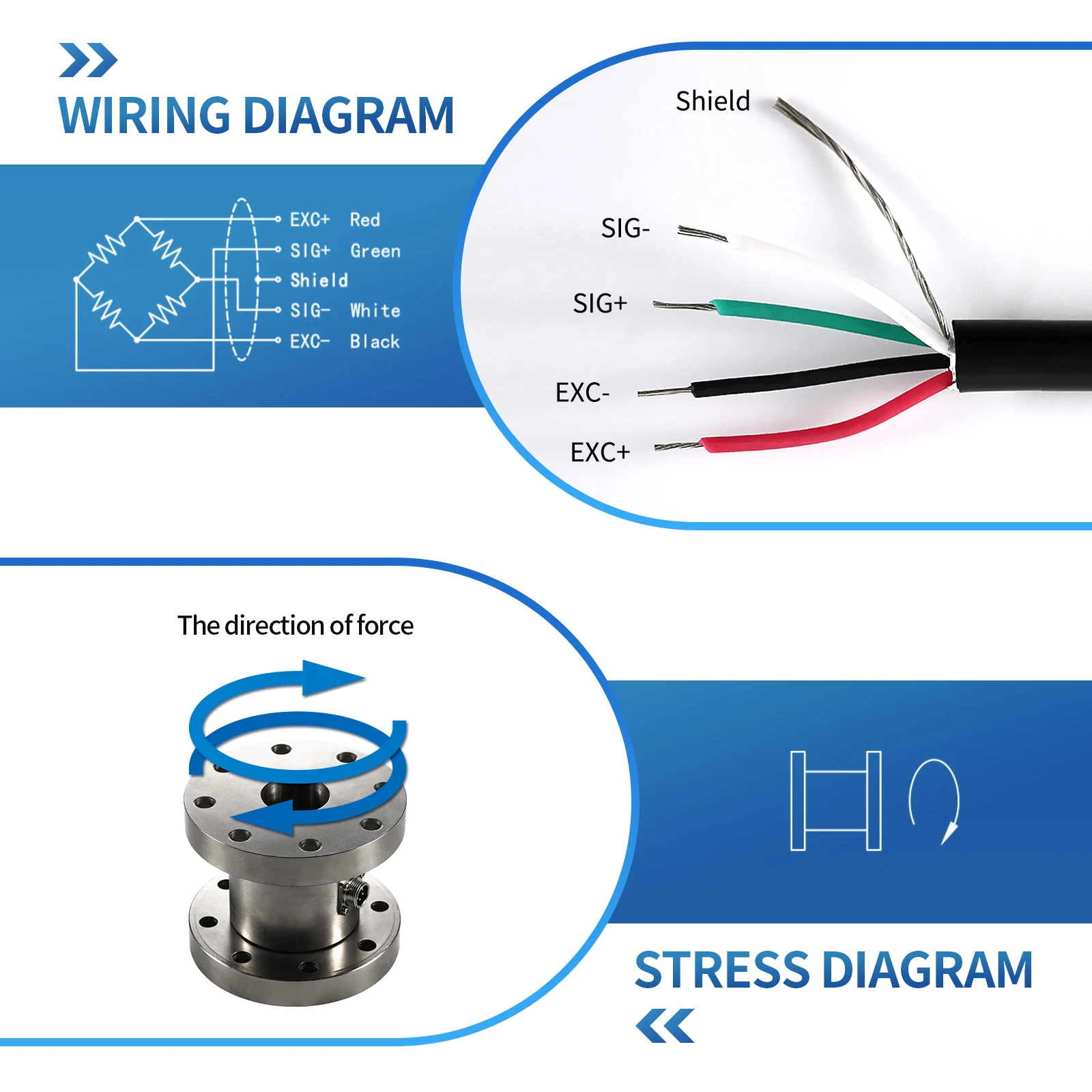 Static torque Sensors Static Torque Sensor Torsion Load Cell Industrial Rotary Torsional Non-Continuous TheTorque Force Measurin