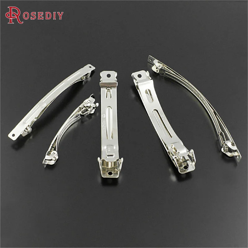 10PCS 62MM 83MM 100MM Imitation Rhodium Color Steel High Quality Hair Jewelry Hair Clips Jewelry Findings Accessories Wholesale