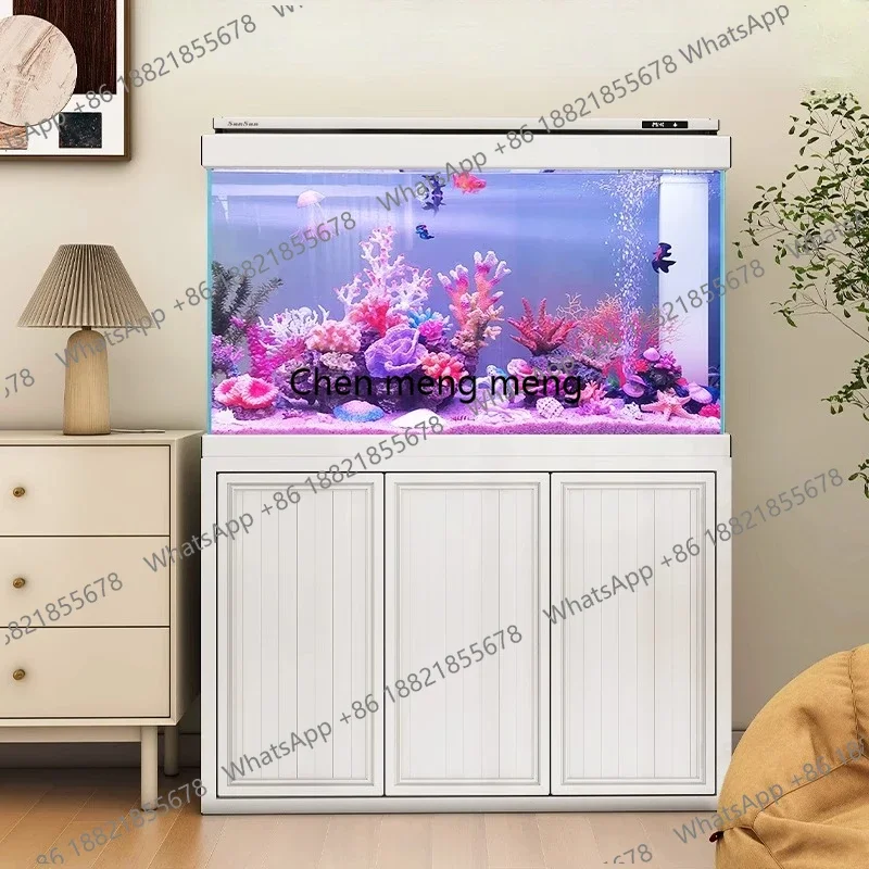 F150 New Style Ornamental Fish Aquarium Indoors Hotel Floor Ecology Aquarium Creative Living Room Home Furniture El Acuario