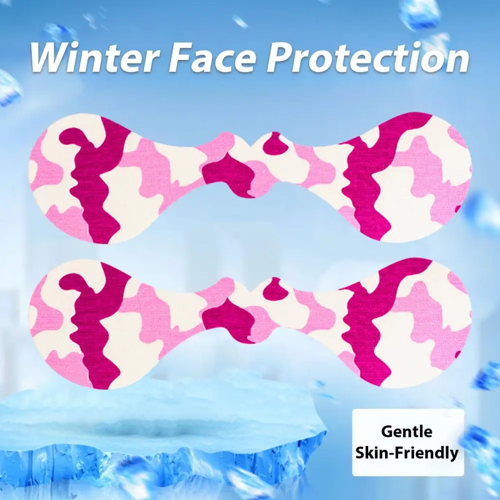 Frostbite Face Sticker Antifreeze Face Patches for Skiing Outdoor Sports Camouflage Facial Muscle Patch for Weather for Winter