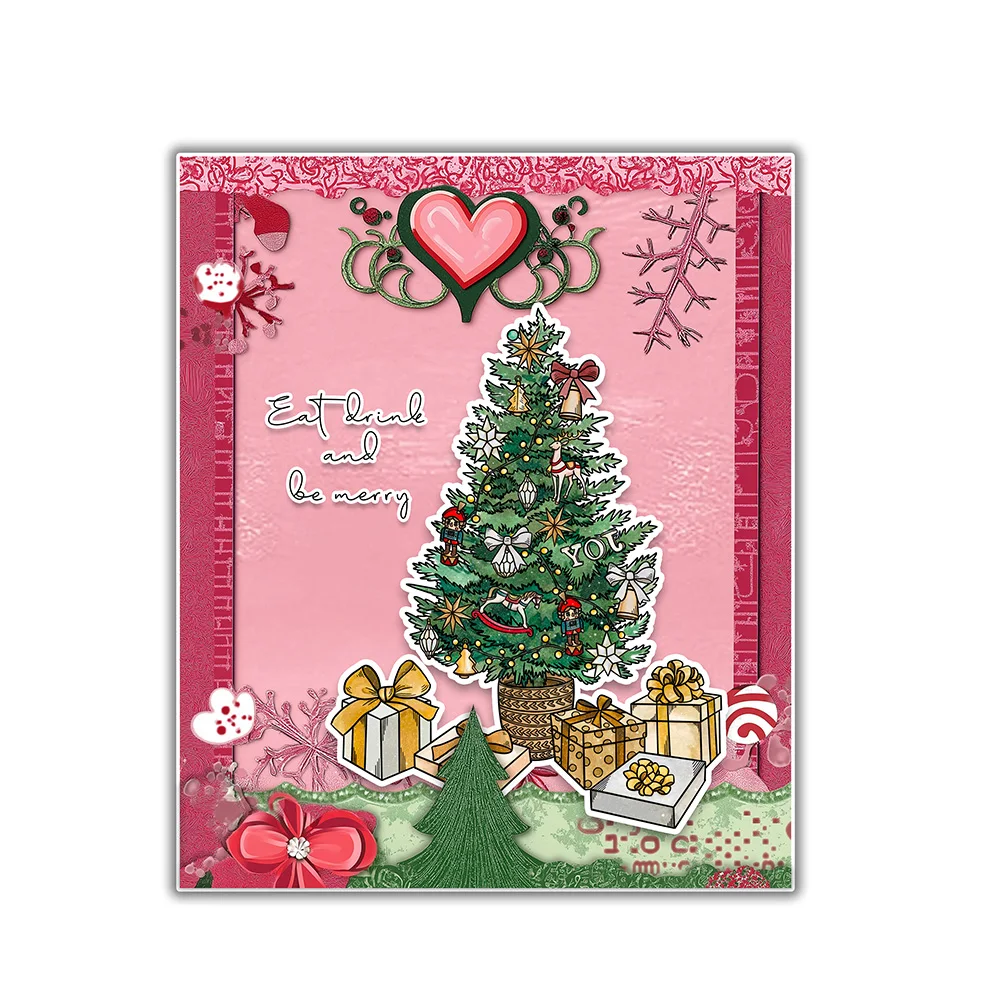 Mangocraft Boże Narodzenie Nowy Rok Wino i kobiety Przezroczysty stempel DIY Materiały do scrapbookingu Silikonowy stempel do tworzenia kartek Albumy Decor