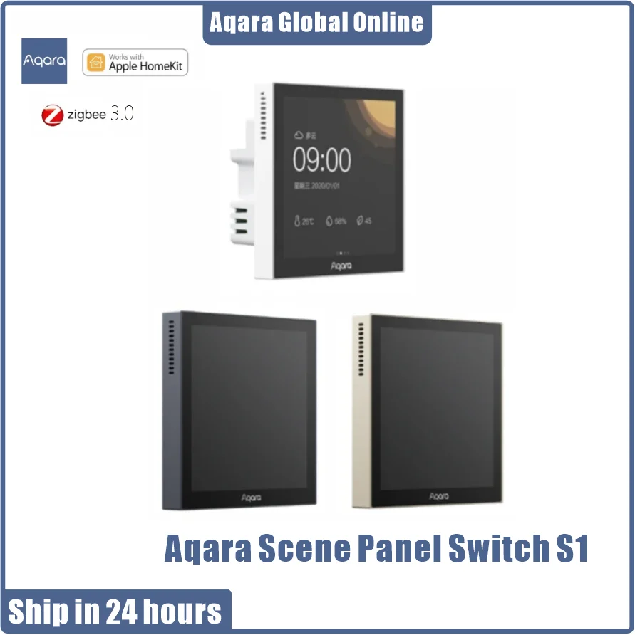 

Aqara Scene Panel Switch S1 Zigbee 3.0 Smart Touch Screen AI Gesture Recognition Siri Voice Control Work with Apple Homekit