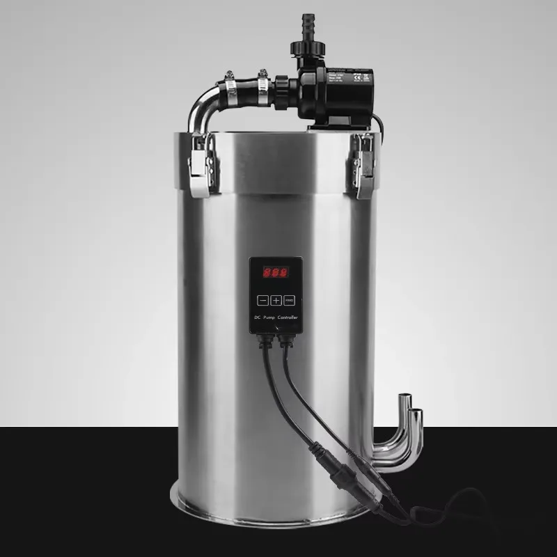 skynuo Factory Supply Stainless Steel 304 Double Outlet Aquarium Canister Filter Ultra-quiet External Canister Filter Aquariums