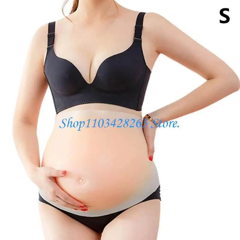

Realistic Silicone Maternity Belly Prosthesis Adjustable Waistband For Stage Acting Cosplay G2TE