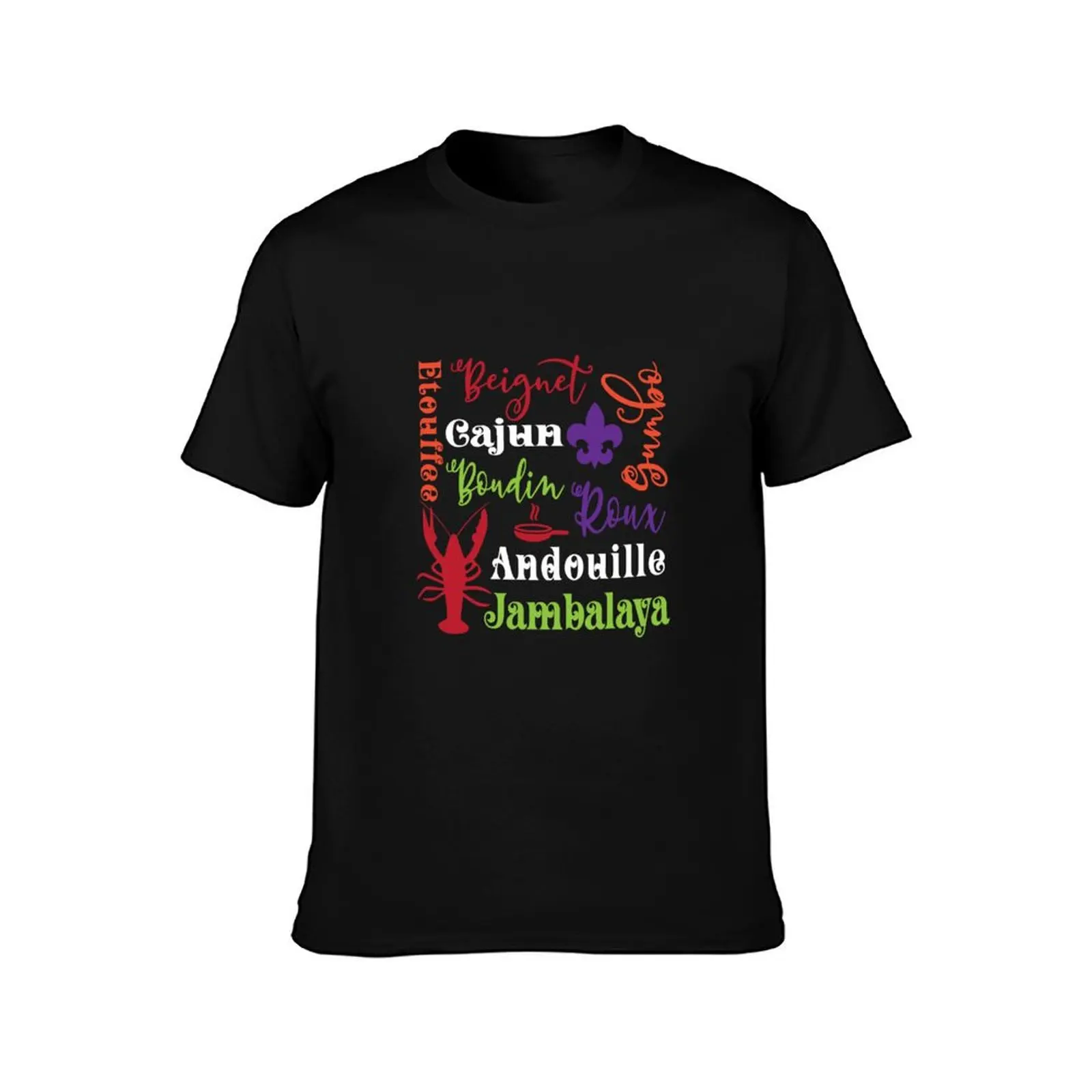 Cajun Meals T-Shirt Non-Shrink Basic Cotton T-Shirt