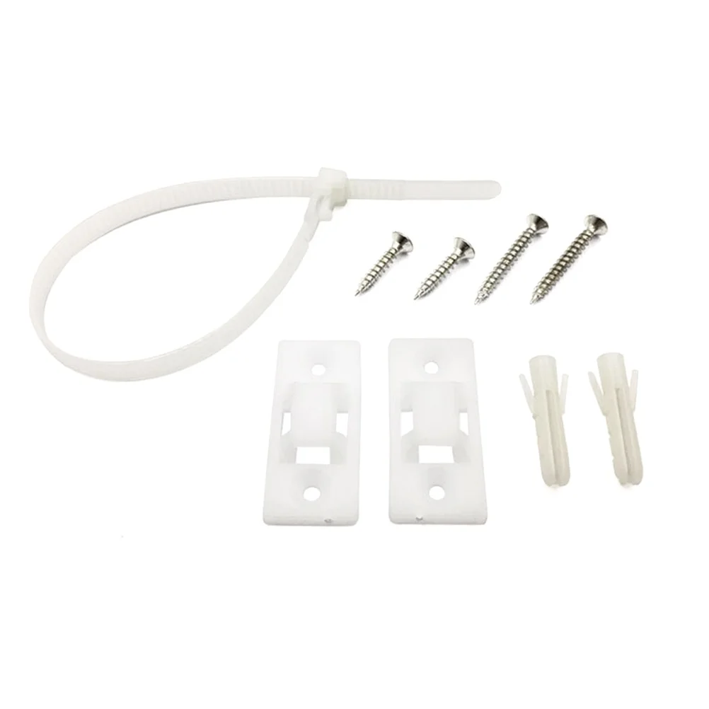 

10 Set Anti Tip Kit Straps Wall Anchors Plastic Furniture Anchor Kids Safety Stand Cabinet Bookcase Dresser