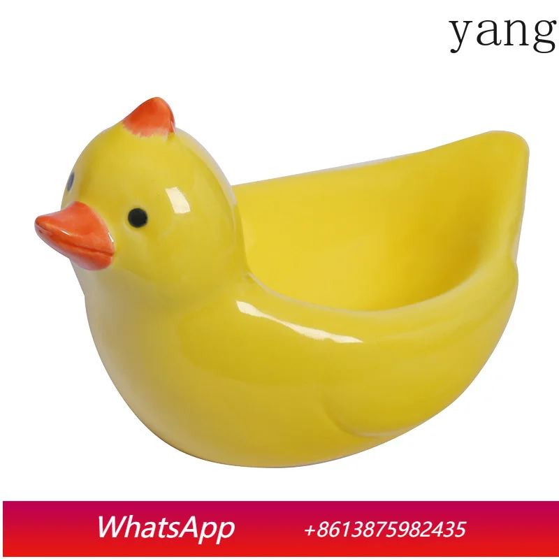 CX new ceramic duckling storage plate, ceramic jewelry plate, props and trinkets, cute ornaments.