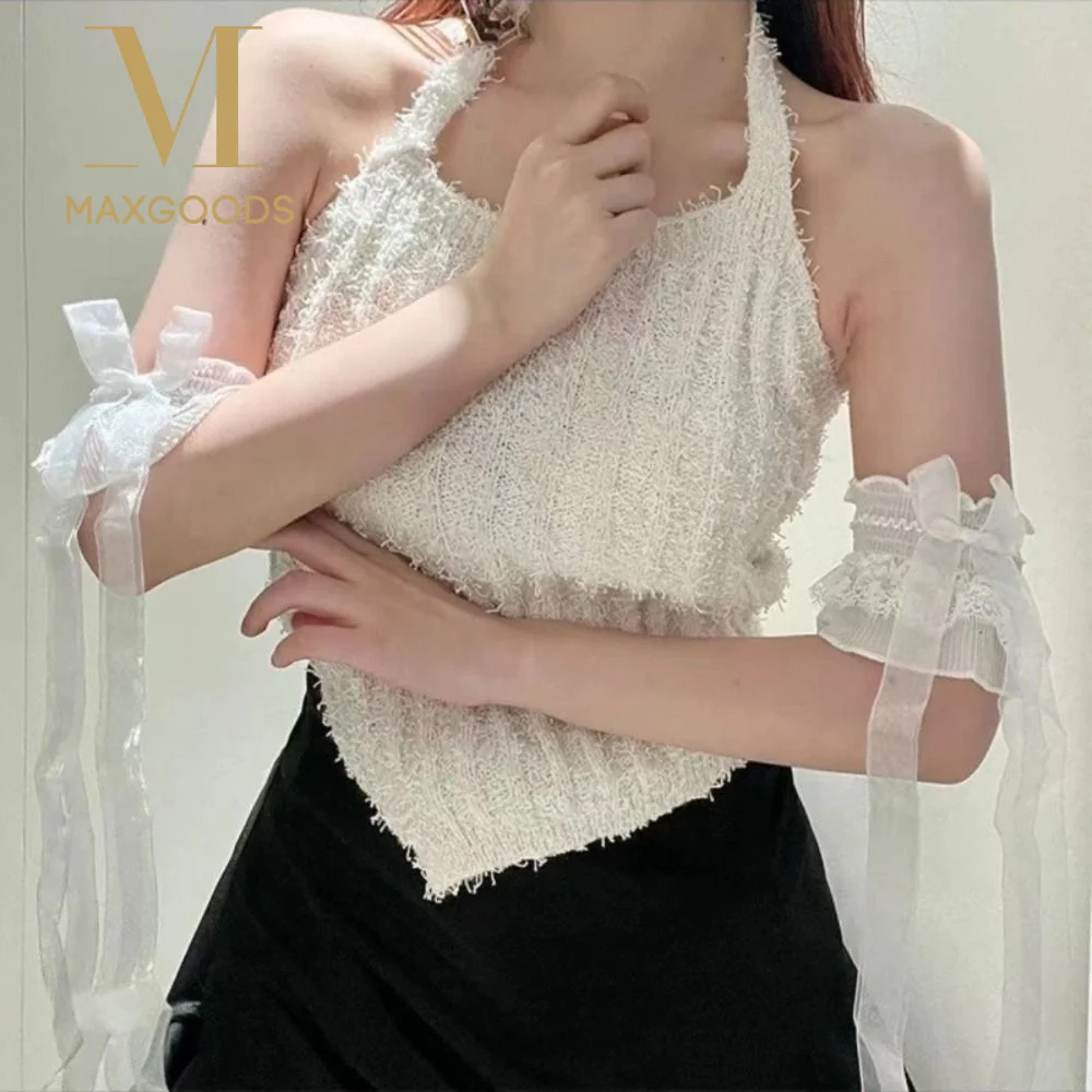 

Costume Accessory Lace Lolita Arm Sleeve Elastic Versatile Ribbon Arm Cuffs Detachable Bow Knot Wrist Cuffs Wedding