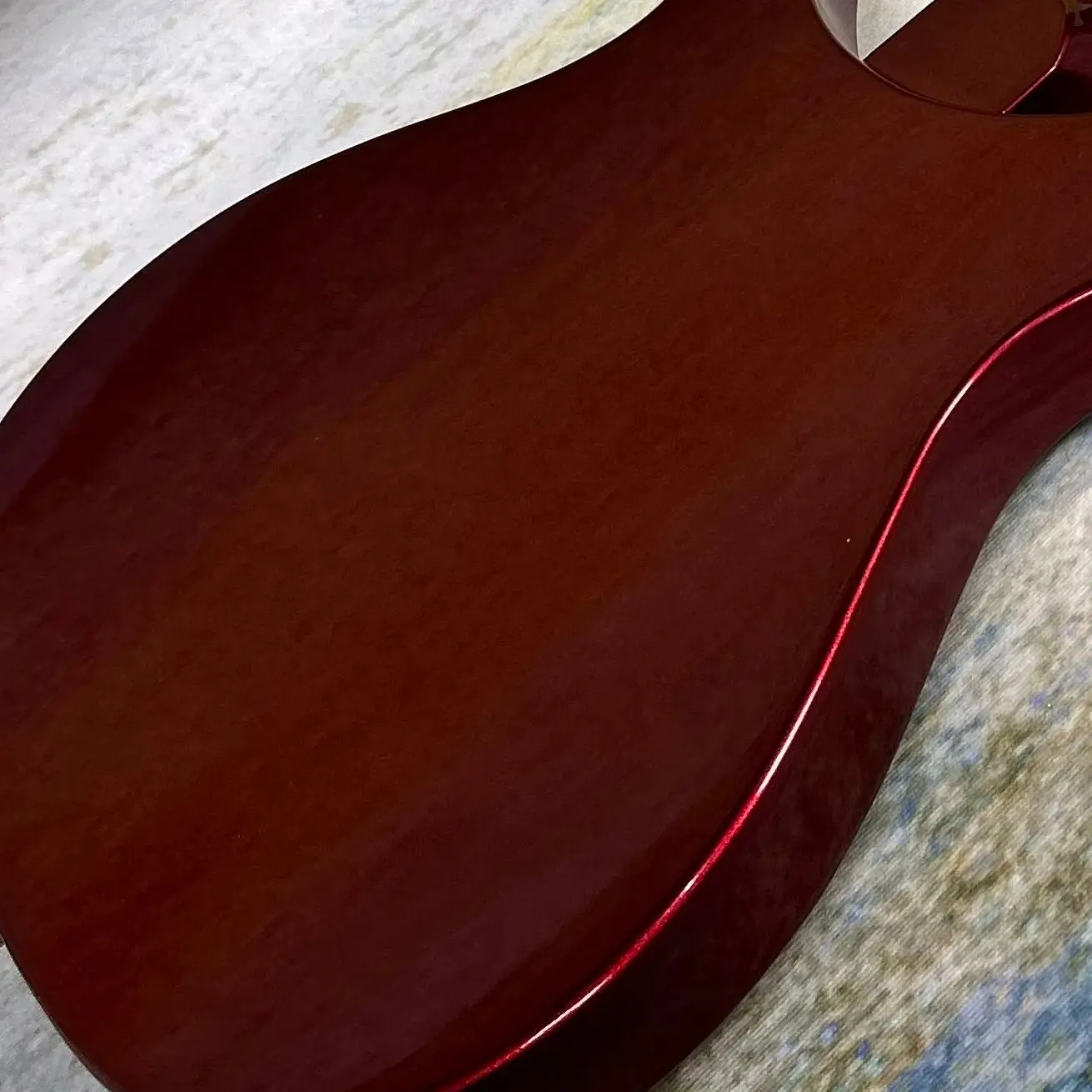 High-Quality Metallic Red 325 Model Electric Guitars 527 mm Scale Length Mahogany Body