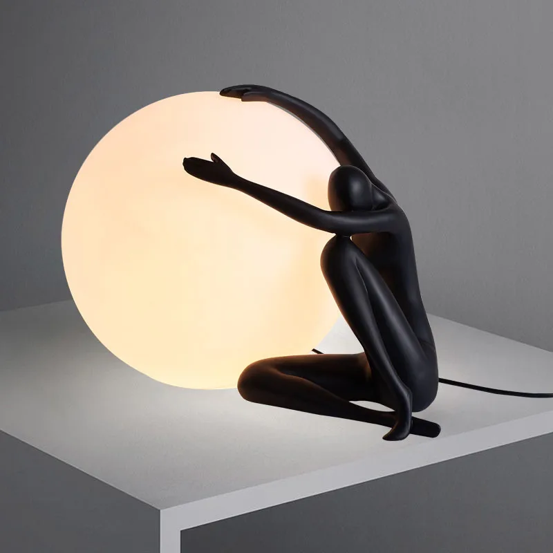 

High Quality Hotel Living Room Nordic Resin Luxury Desk Light Art Home Decor Bar Restaurant Bedside Modern Led Table Lamps