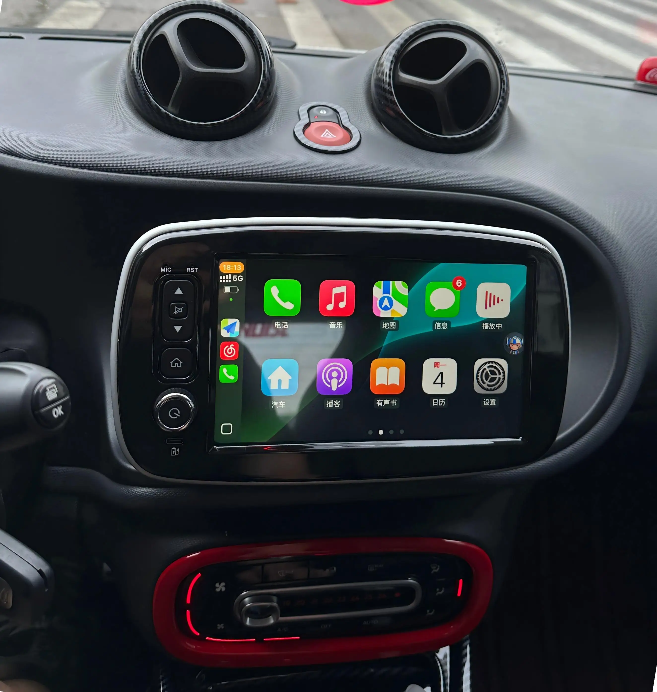 8 بوصة أندرويد السيارات Carplay راديو الوسائط المتعددة الملاحة شاشة GPS لبنز الذكية 453 Fortwo 2014-2020 سيارة Autoradio