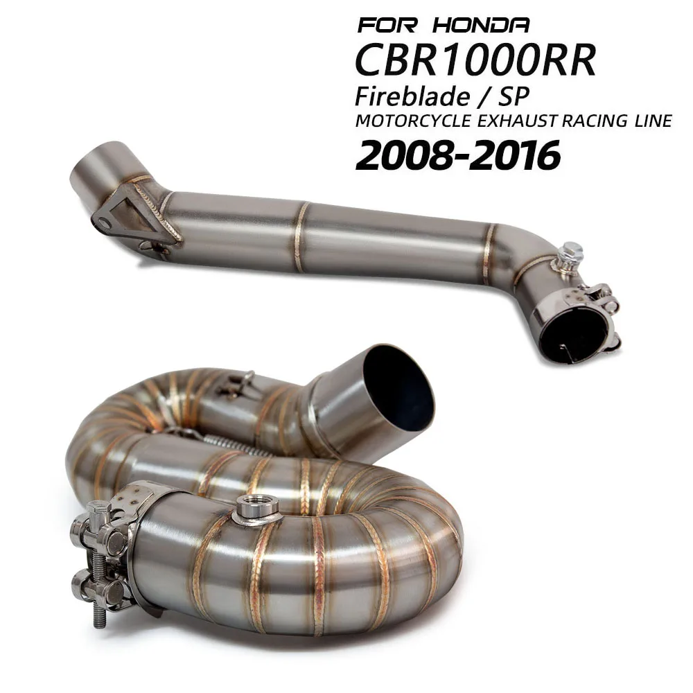 For Honda CBR1000RR CBR1000-RR Fireblade/SP 2008-2016 51MM 60MM Motorcycle exhaust Middle link pipe Motobike escape tube kit