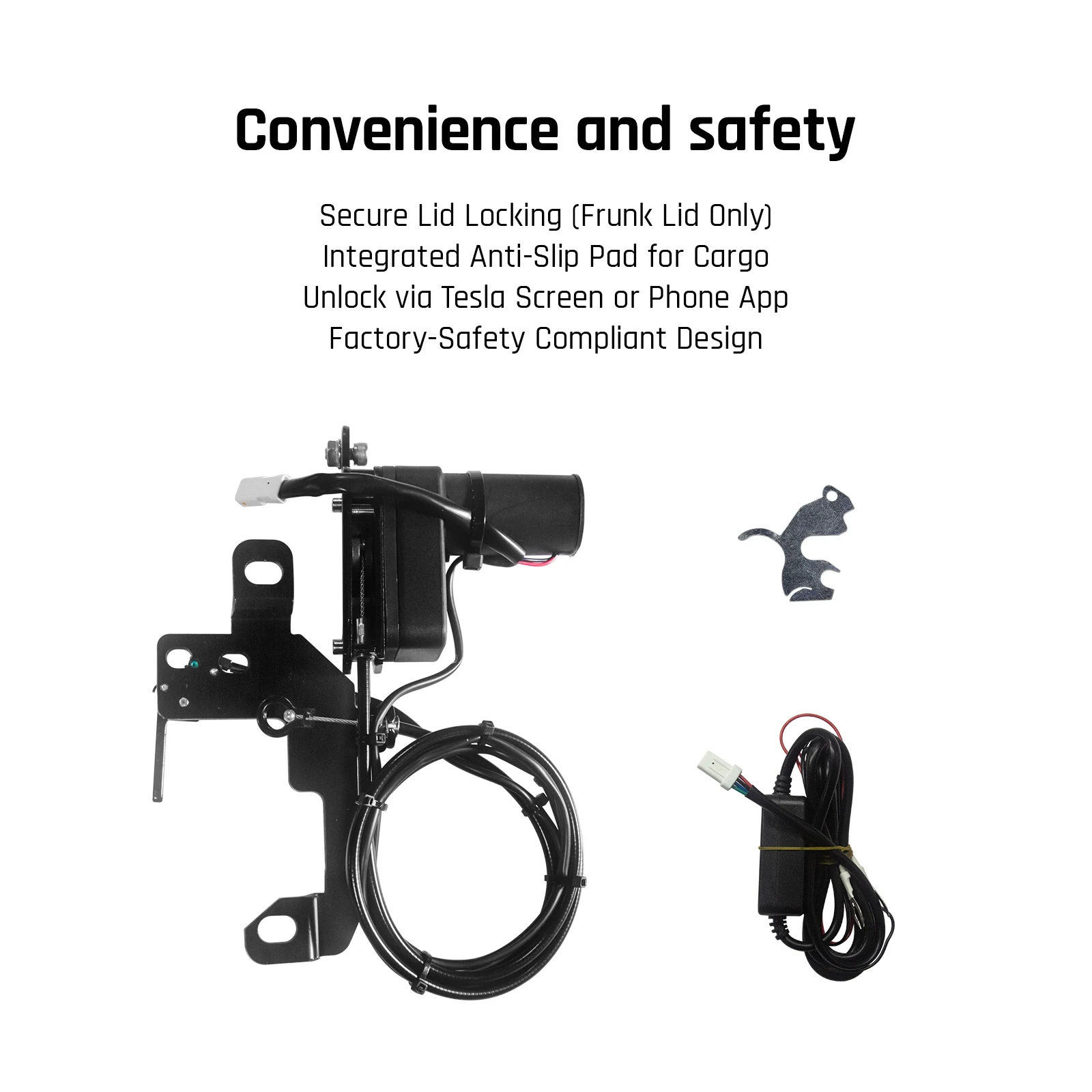 Sucção elétrica Soft Close Power Frunk para Tesla Model Y Juniper 2025 2026 Capô automático Fácil instalação Atualização