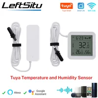 Termómetro y higrómetro para el hogar Tuya WiFi, monitoreo de aplicación inteligente para el hogar con sonda externa para refrigerador y pecera