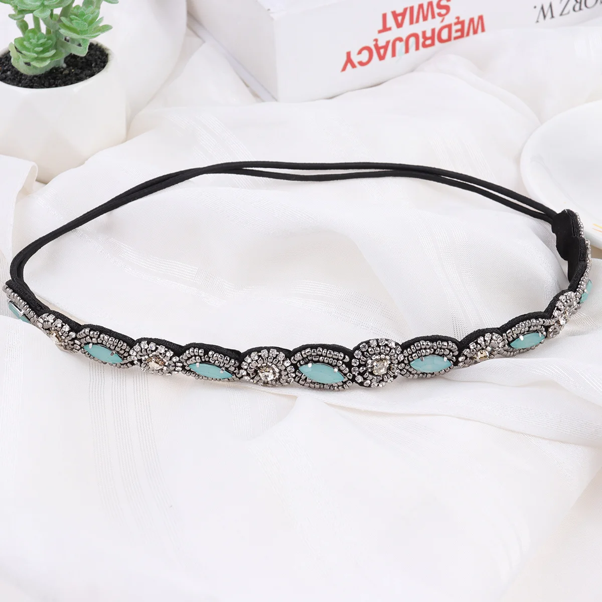 

6Pcs Water Drill Hair Accessories Set Elastic Headbands for Women Girls Party Styling Durable All Hair Types Elastic Headband