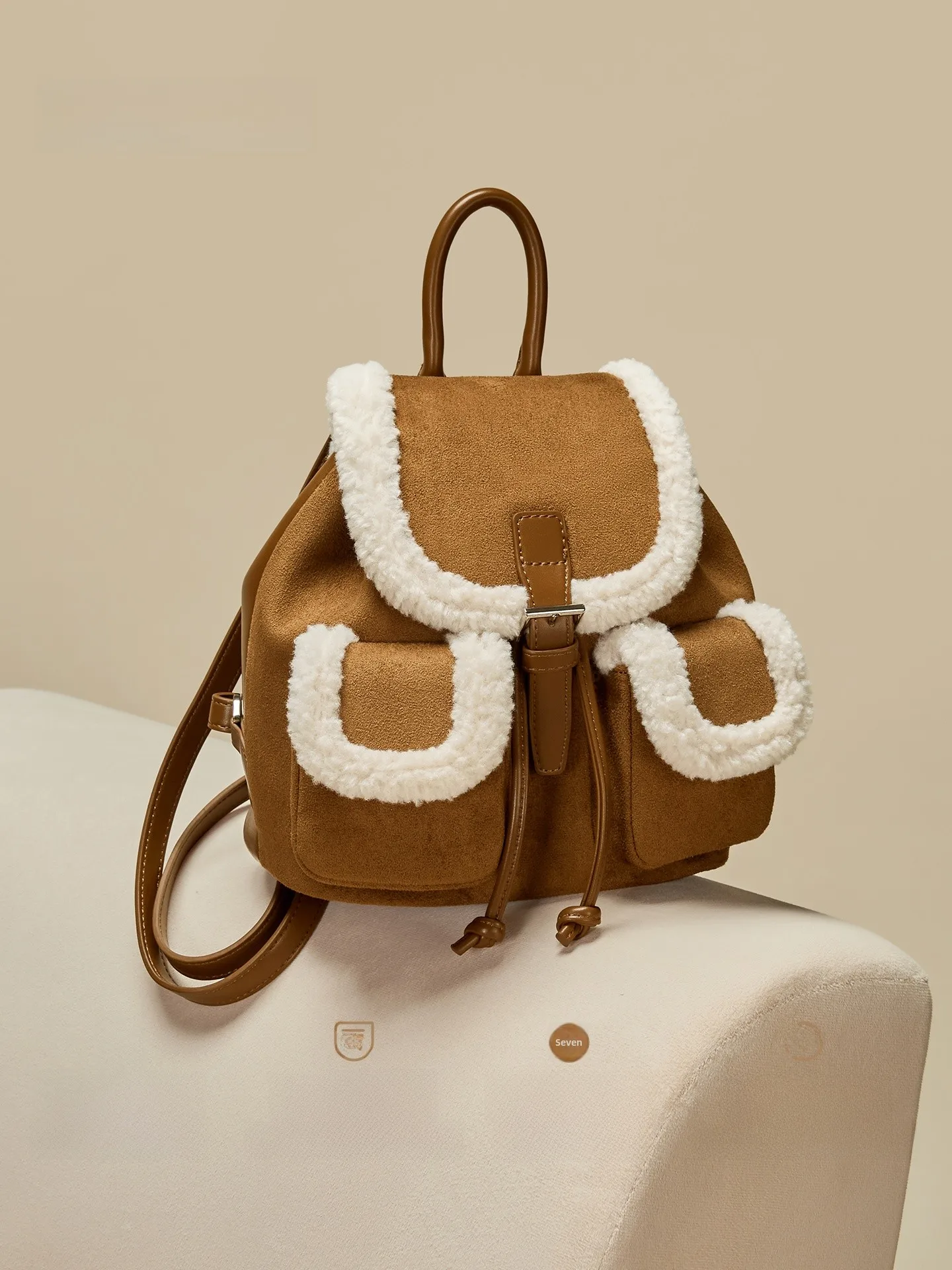 Fashionable Versatile Large Capacity Women's Velvet Backpack Classic Luxury Casual Simple Style JoSiny Ladies Shoulder Bag