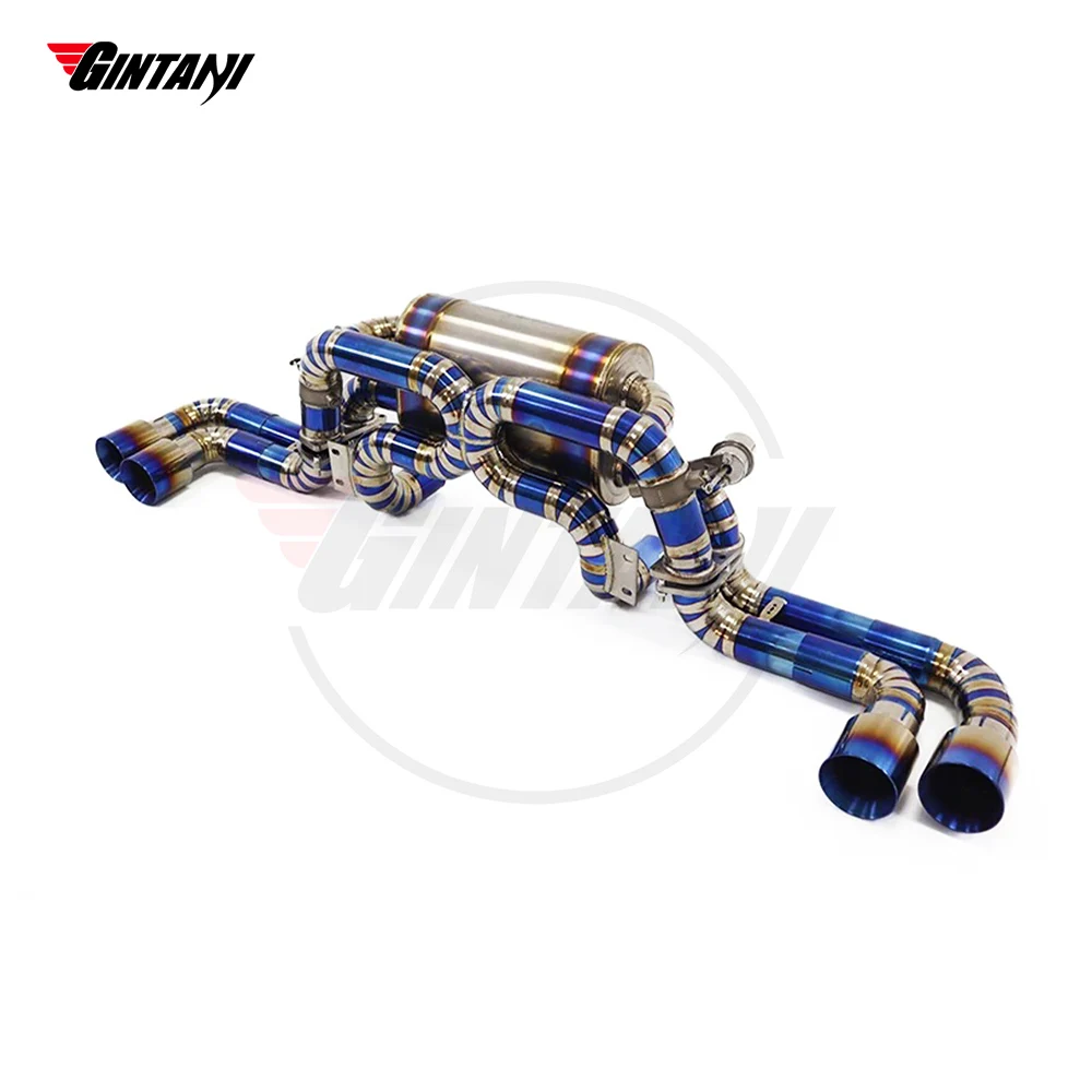 Gintani Titanium Alloy Valved Exhaust Pipe for Ferrari F360 3.6L 2004+ Sport Exhaust Axle-back System with Valve Muffler