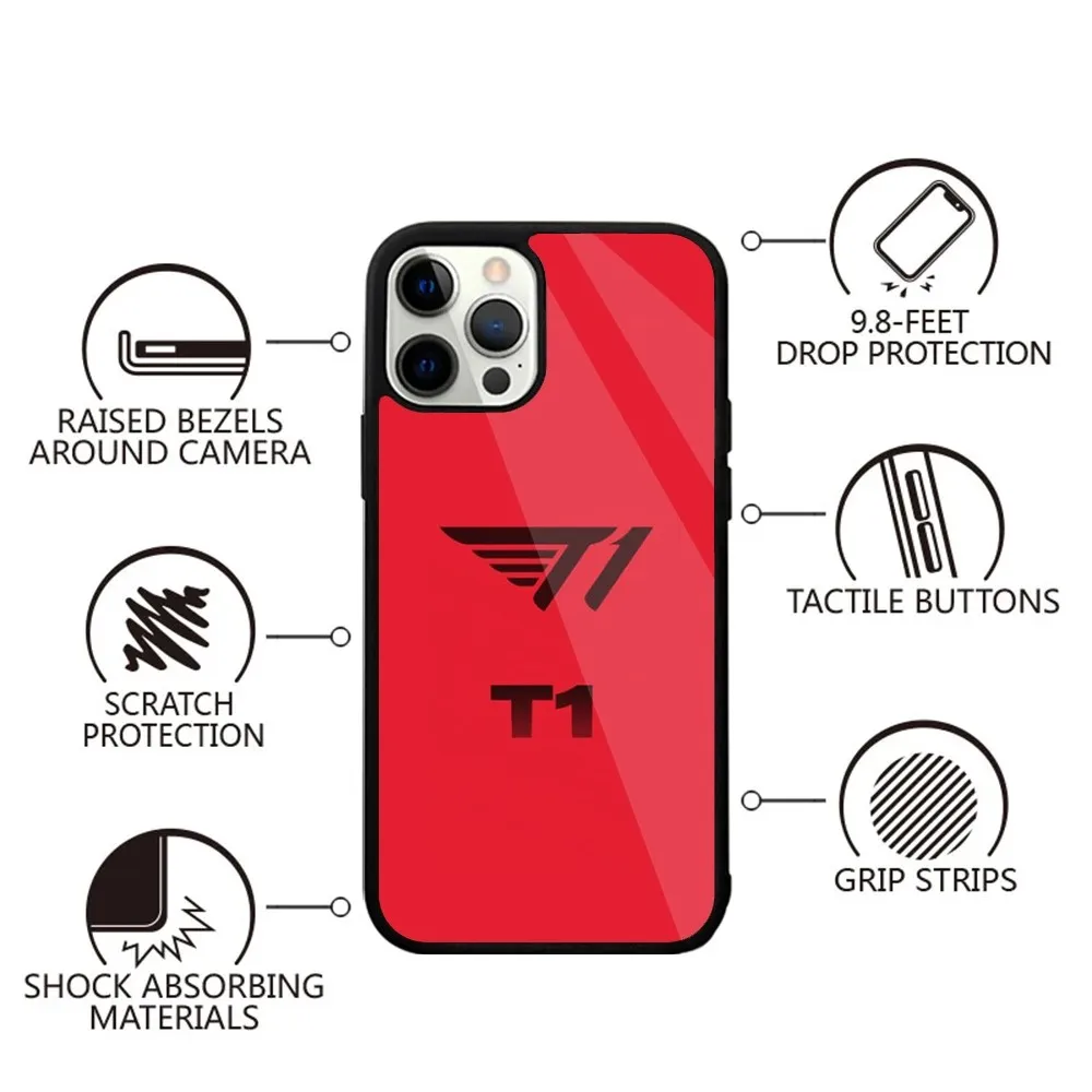 Funda de teléfono T1 L-Lols Lck Faker, magnética fuerte para IPhone 16,15,14,13,Pro,Max,Plus,11,12,Mini para carga inalámbrica Magsafe