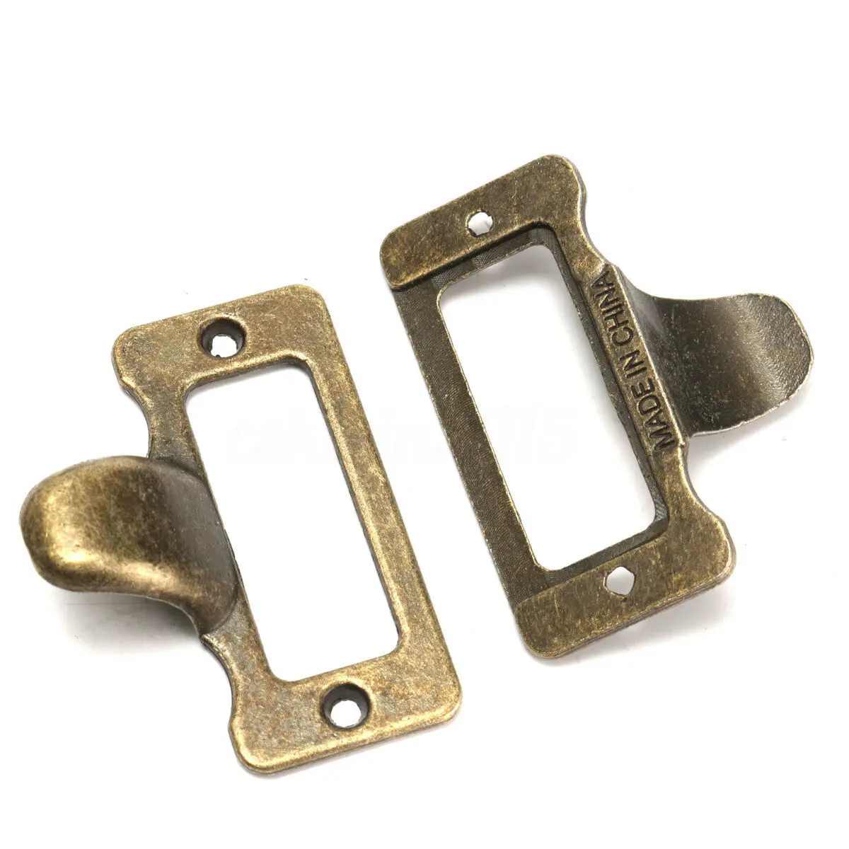 Supplies Label Pulls Zinc alloy 10PCS 48mm* 35mm Accessories Accessory Antique Brass Cabinet Card W/Screws Neu