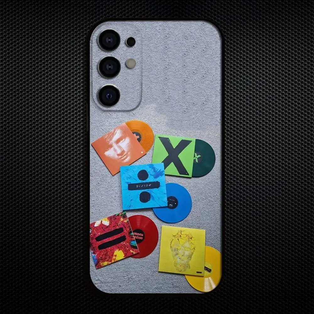 حافظة هاتف Singer E-Ed S-Sheeran لهاتف سامسونج S25، S24، S23، S22، S21، S20، Plus، Fe، Lite، غطاء أسود ناعم آخر