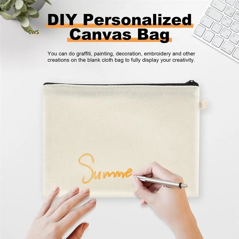 

1 Set Cosmetic Bag Sublimation Blank Heat Transfer Cosmetic Bag With Wrist Strap Lanyard For Diy Craft