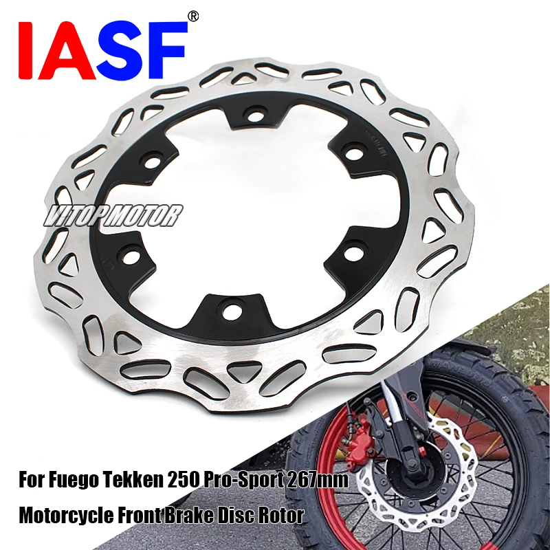 Motorcycle Front Brake Disc Rotor For Fuego Tekken 250 Pro-Sport 267mm