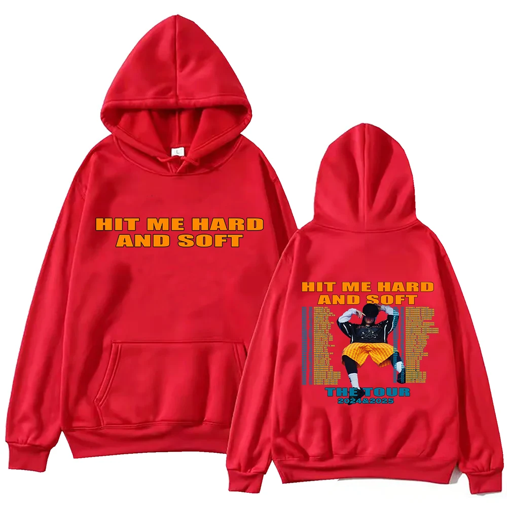 Billie Hit Me Hard and Soft 2024 Tour Hoodie Harajuku Pullover Tops Sweatshirt Fans Gift