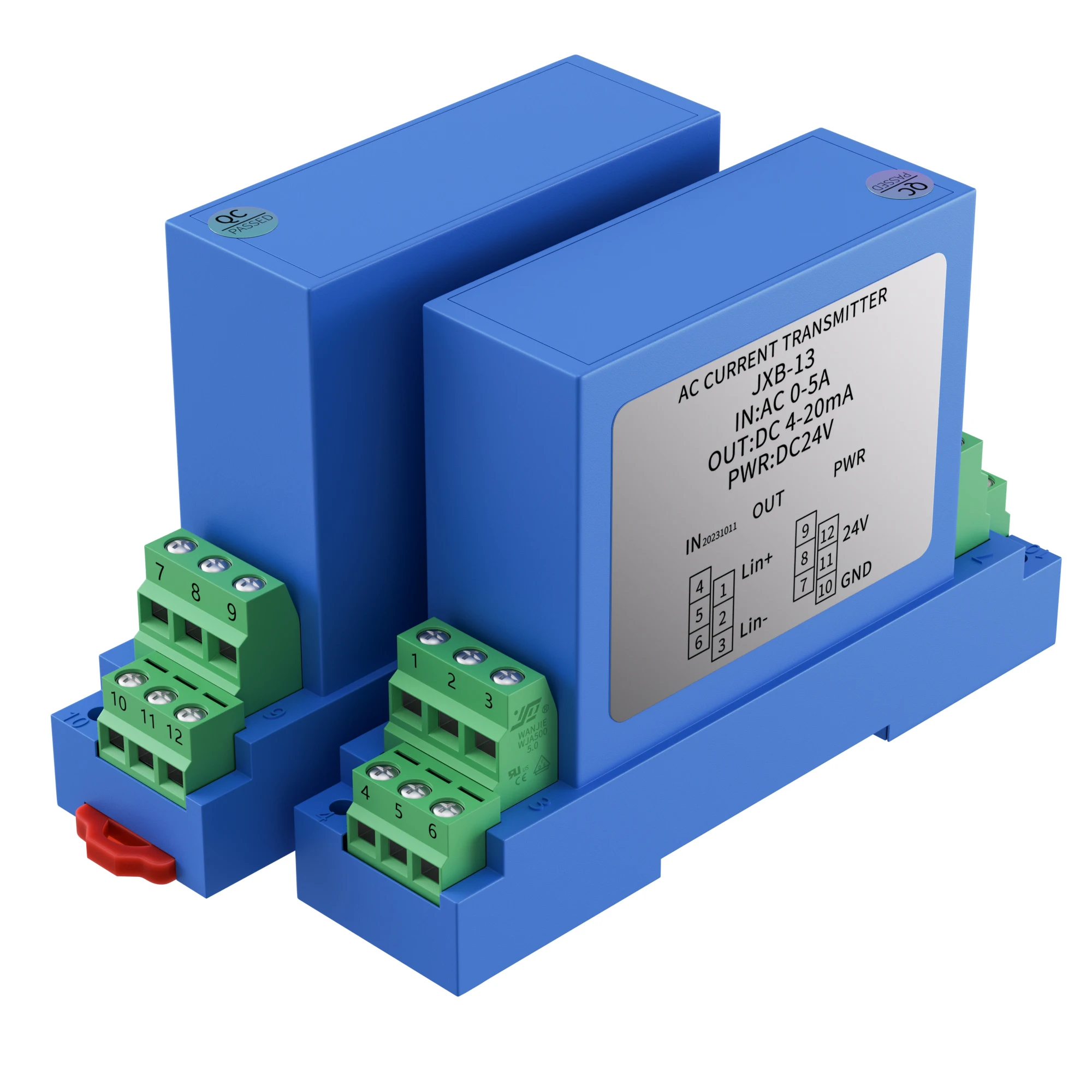 DC 24V stroomsensor Hoge lineariteit 0-10A 4-20mA tot 0-10V tot 1-5V naar RS485 AC/DC stroomzender AC 220V stroomtransducer