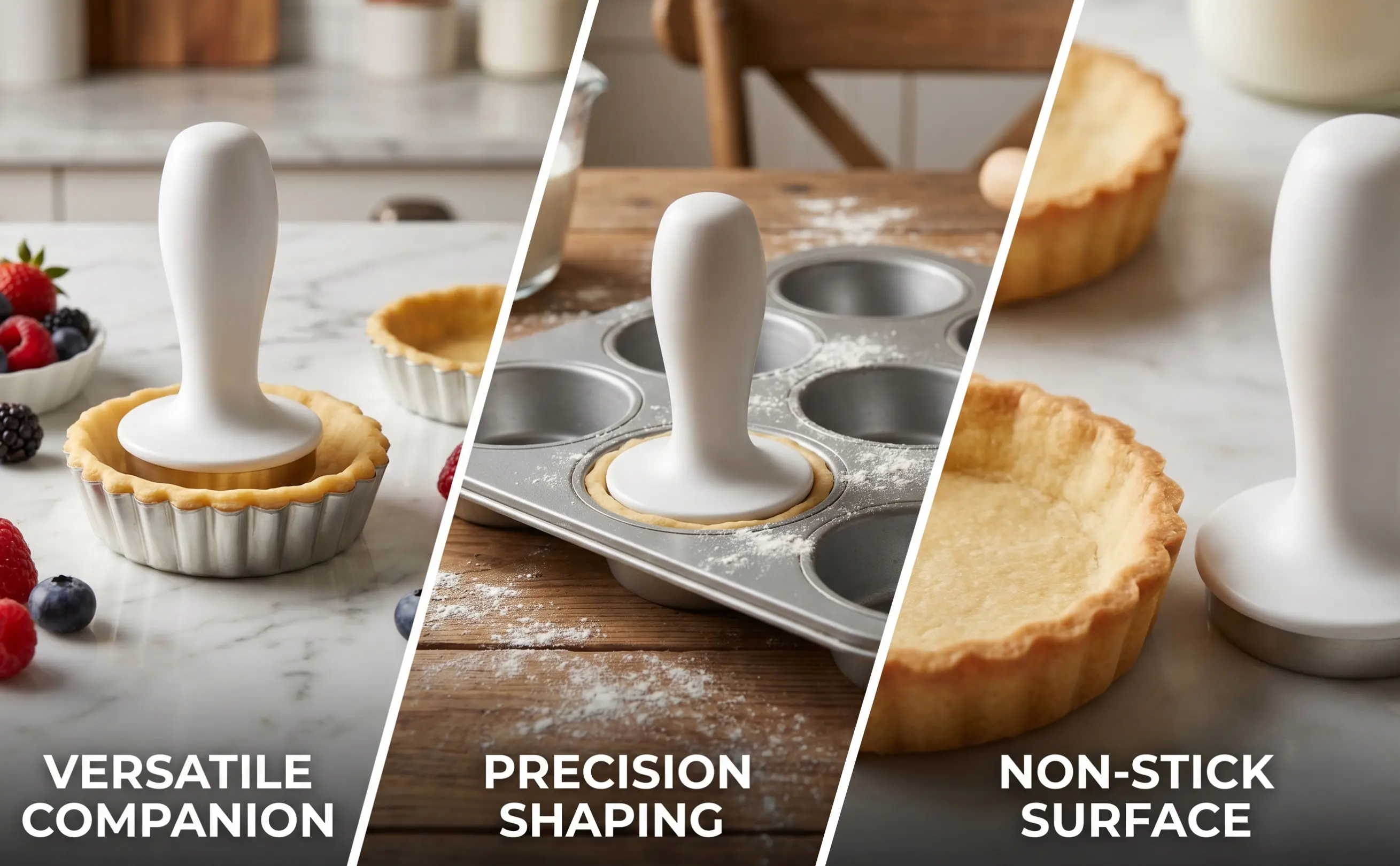 Egg Tart Pressing Stick Reliable Tart Mold Non Stick Surface Cake Pressing Mold Baking Tools Easy to Clean Baking Accessories