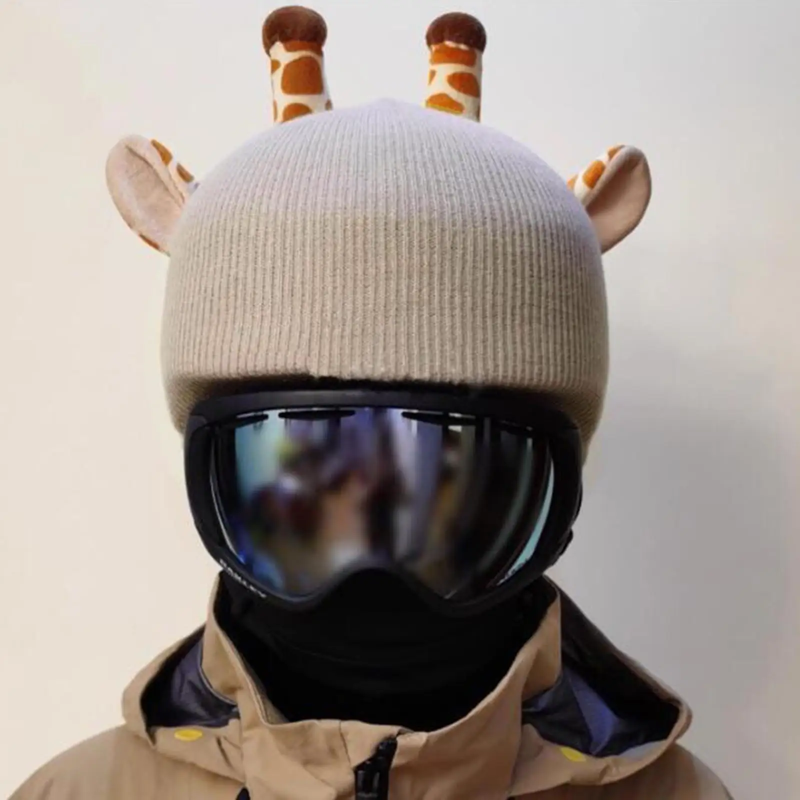 Copri casco da sci da neve giraffa Sport invernali Comodi accessori per tenere al caldo