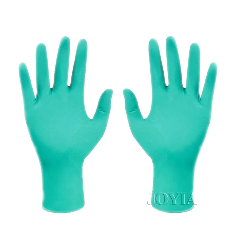 Green Nitrile Disposable Gloves 100 50 20 Man Woman Work Safety Household Glove For Laboratory Beauty Salon No Powder Single Use