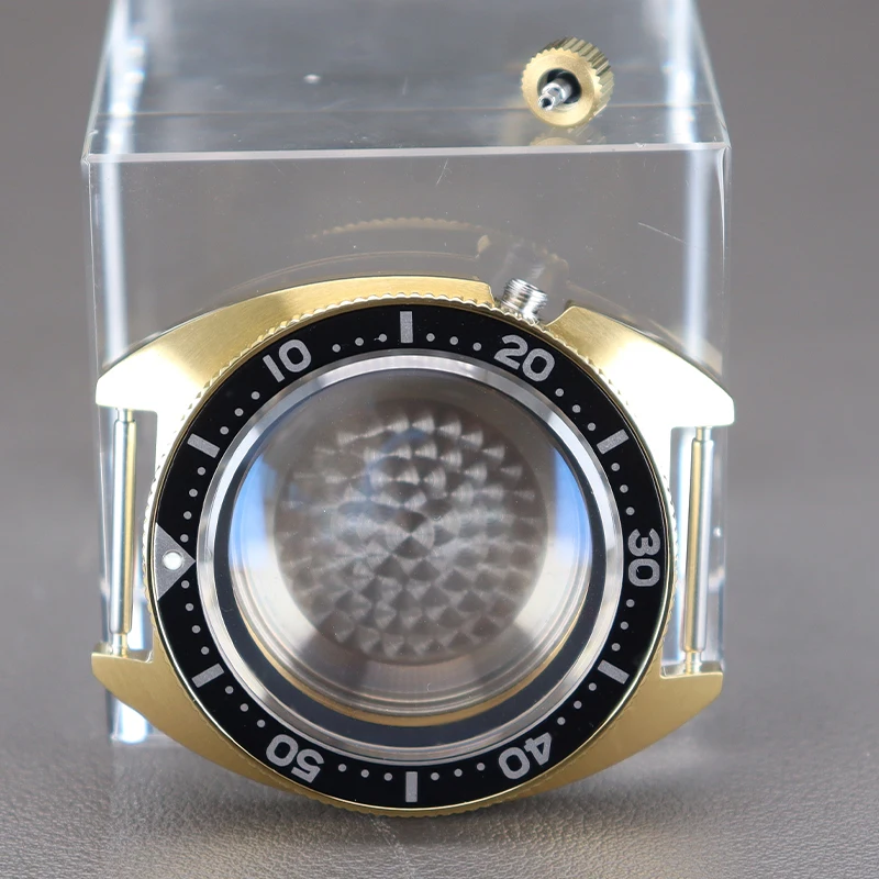 الذهب 41 مللي متر ساعة حافظة nh35 أجزاء ل Seiko NH35 NH36 NH34NH38 4R36 ل Mod ساعة اكسسوارات 28.5mmDial الياقوت الزجاج مقاوم للماء