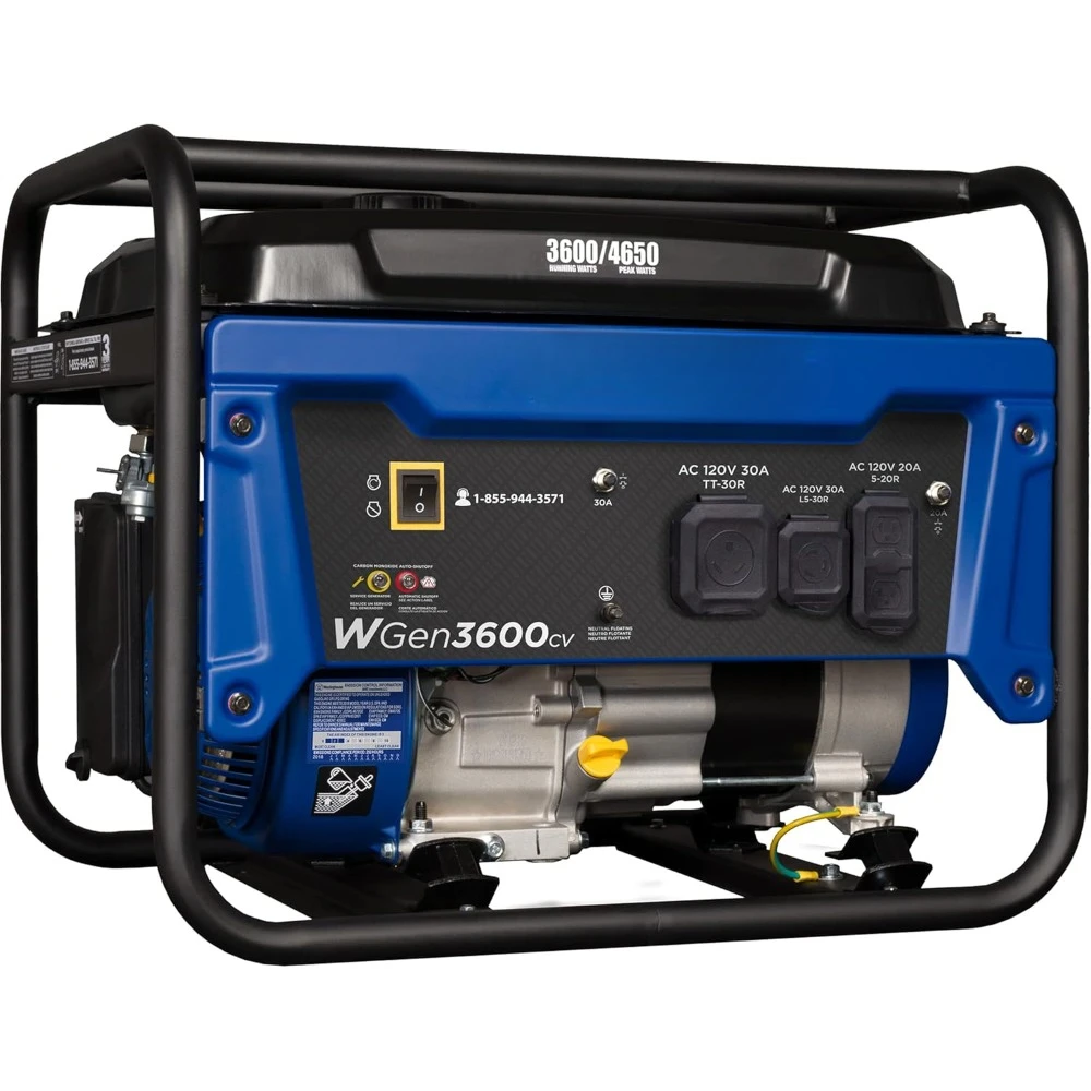 Outdoor Power Equipment 4650 Peak Watt Portable Generator, RV Ready 30A Outlet, Gas Powered, CO Sensor