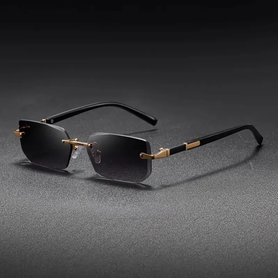 قطعة واحدة من نظارات Y2K المربعة بدون إطار للرجال مناسبة لخلع الملابس وارتداء النظارات #5