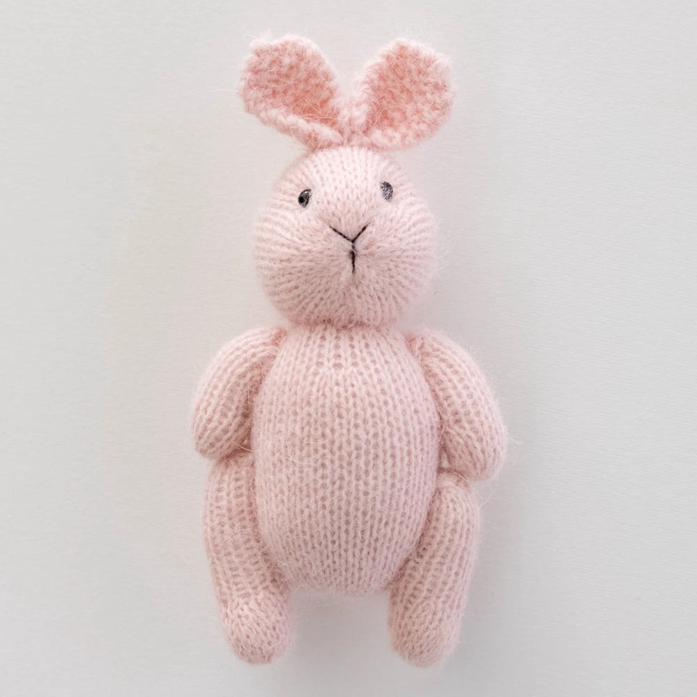 Mini Bunny Spielzeug Neugeborenen Fotografie Requisiten Hand Gestrickte Kaninchen Puppe Fotografia Kuscheltiere Requisiten Baby Fotografie Zubehör