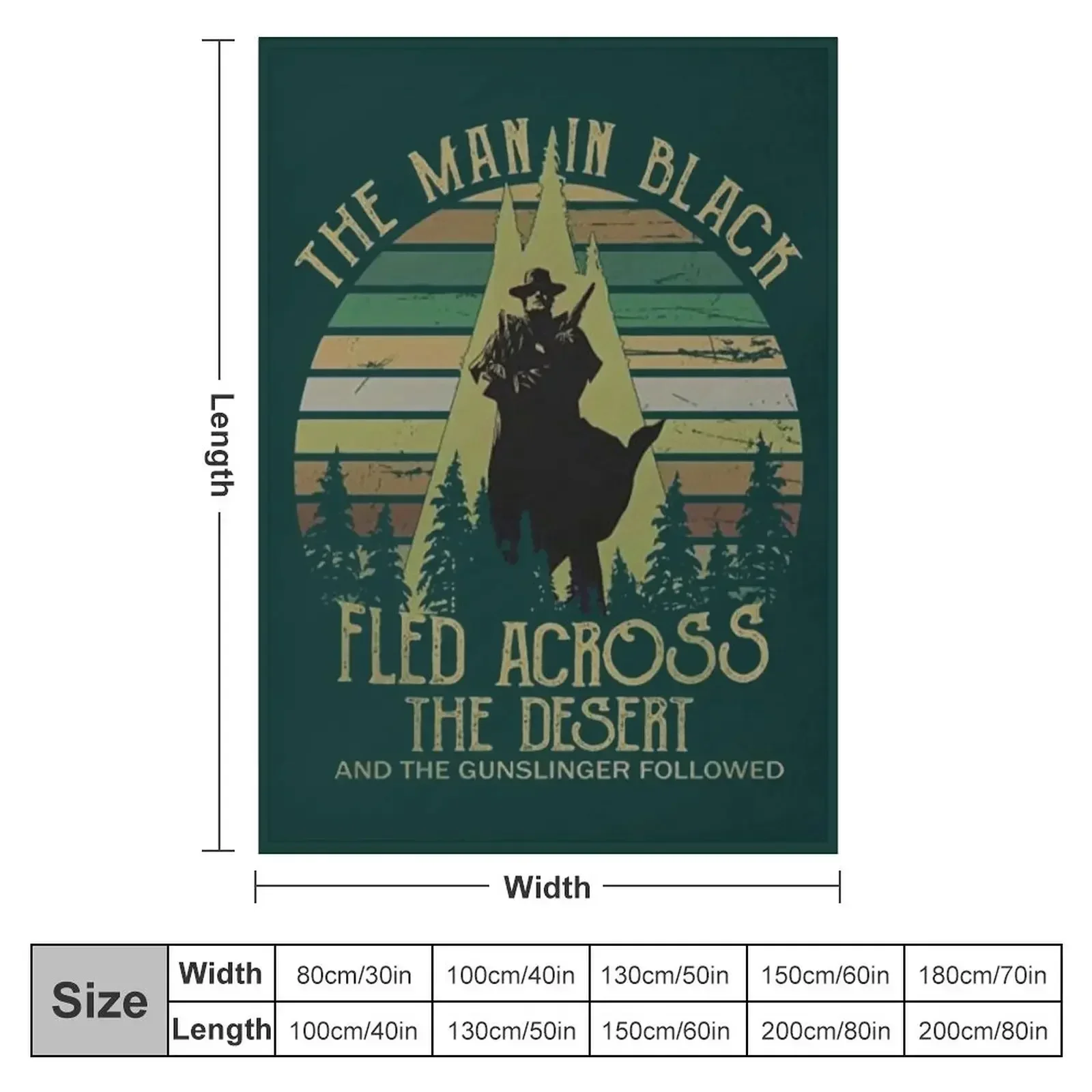 The Man in Black Fled Across The Desert and The Gunslinger Followed Throw Blanket
