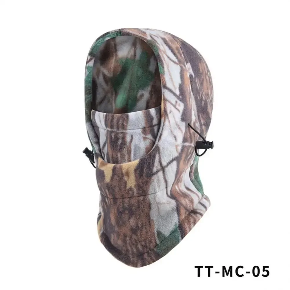 Balaclava camuflada tática, capa de lã quente para rosto e pescoço para homens e mulheres, caça, caminhadas, ciclismo, esqui, 1 peça