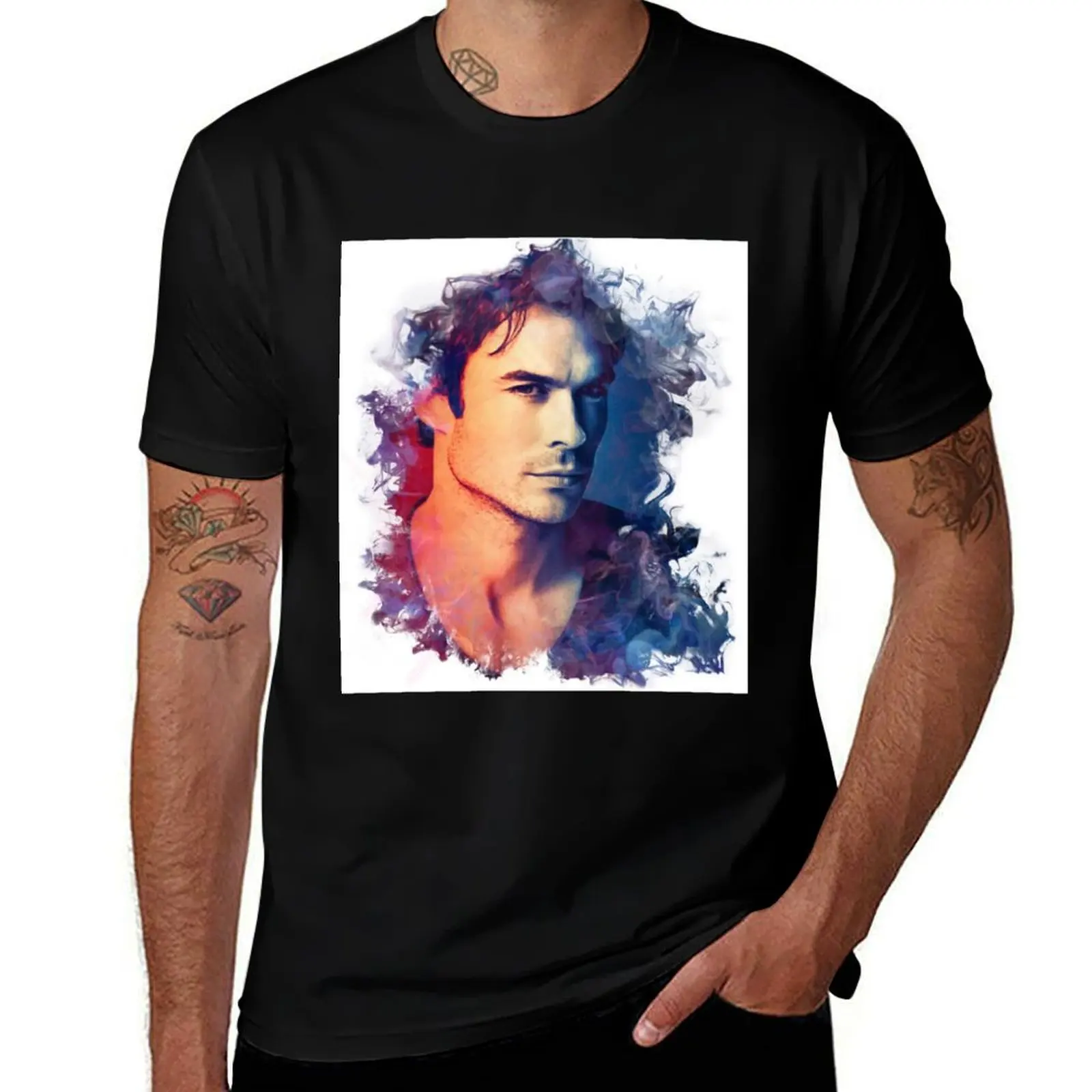 

ian somerhalder T-Shirt man t shirt luxury t shirts for man pack cotton man graphic t shirt T-shirt