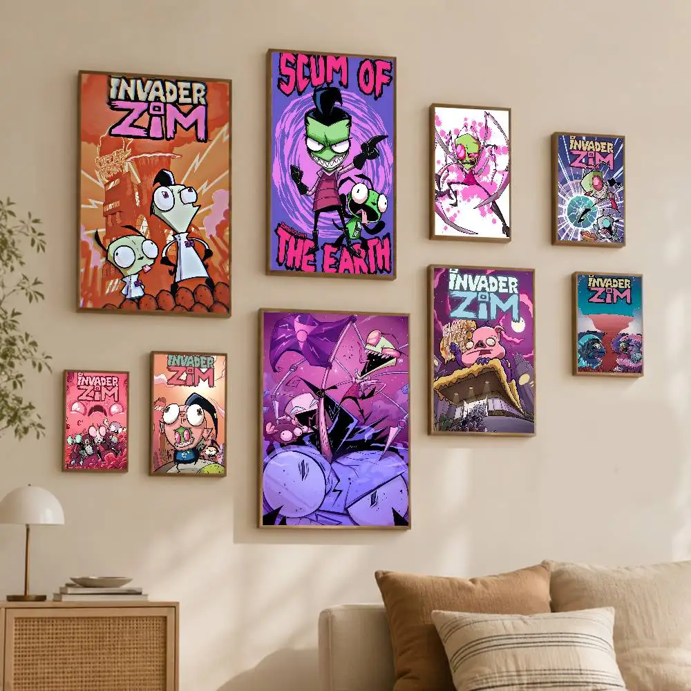 I-Invader- Zim Home Wall Decor Dorm Room Bedroom Living Room Decorative Flats Club Decoration Birthday Gift