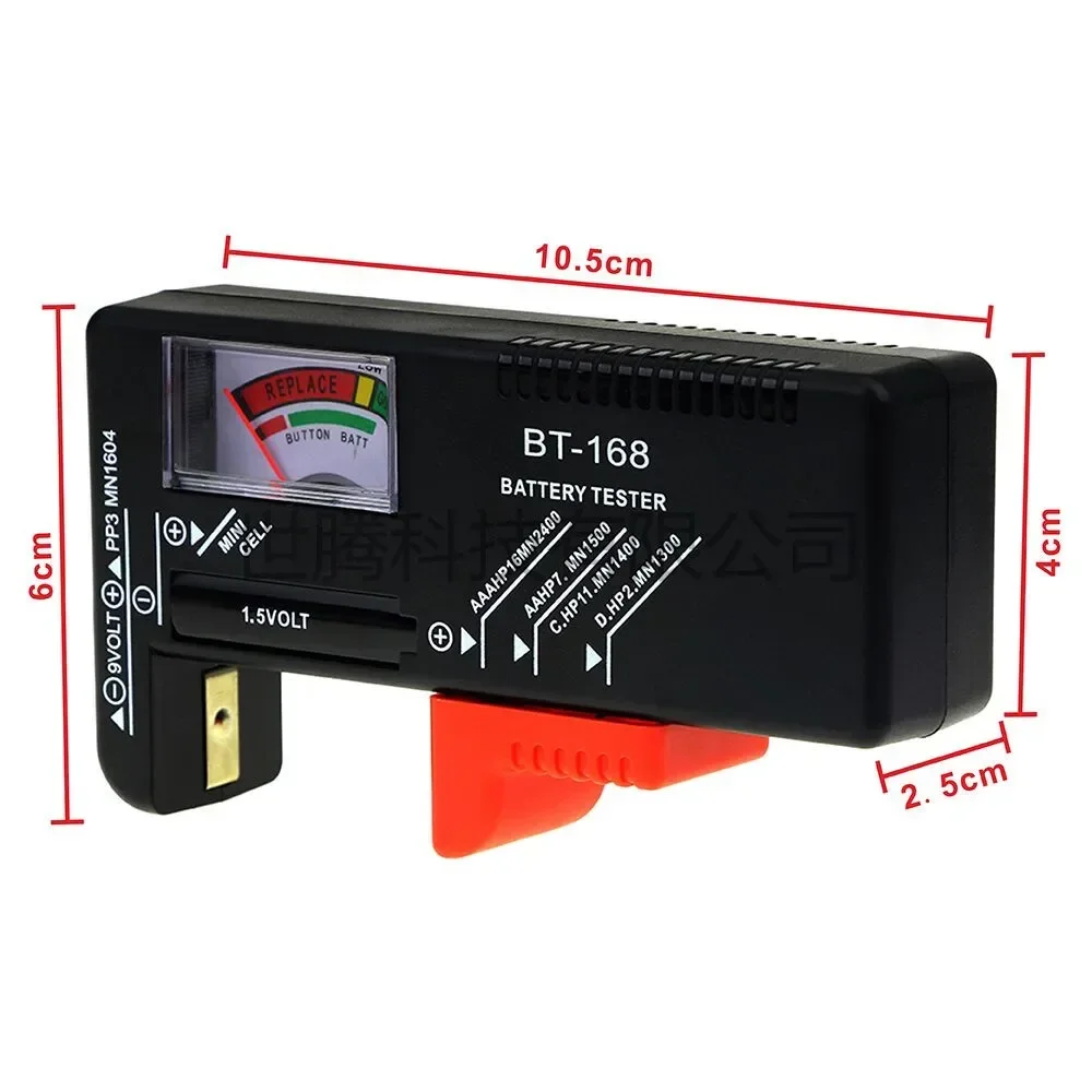 

BT-168 AA/AAA/C/D/9V/1.5V batteries Universal Button Cell Battery Colour Coded Meter Indicate Volt Tester Checker BT168 Power