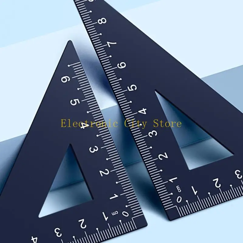 4 PCS Ruler Set Geometry Ruler Set Math Dostraction Triangle Ruck Tool School School Supplies Gift for Children Hu8d