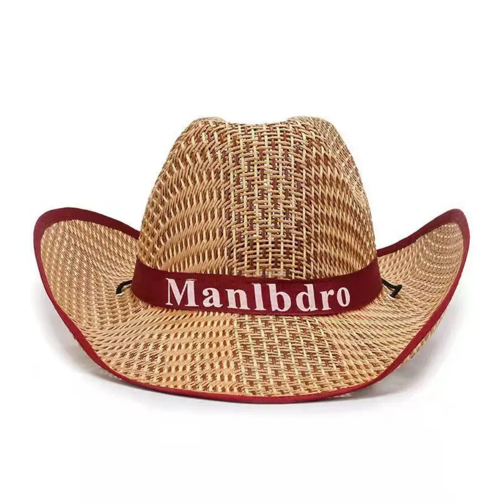 Simple Visor Cap Men Straw Hat Summer Sunscreen Man Sun Hat Sun Visor Western Cowboy Hat Fedoras Travel