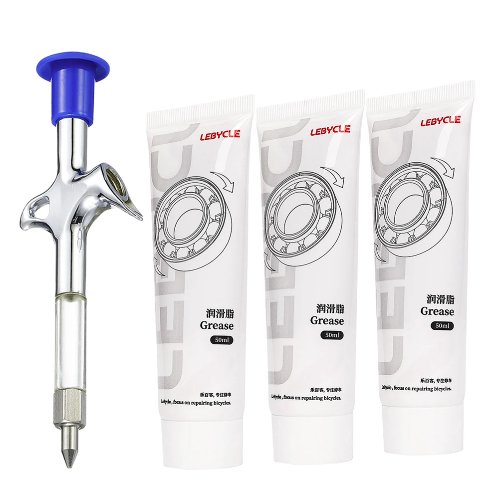 Bike Grease And Gun For Bicycle Bearings, MTB Road Bike Hub Maintenance Syringe Tool, Cycling Lubricant Accessories