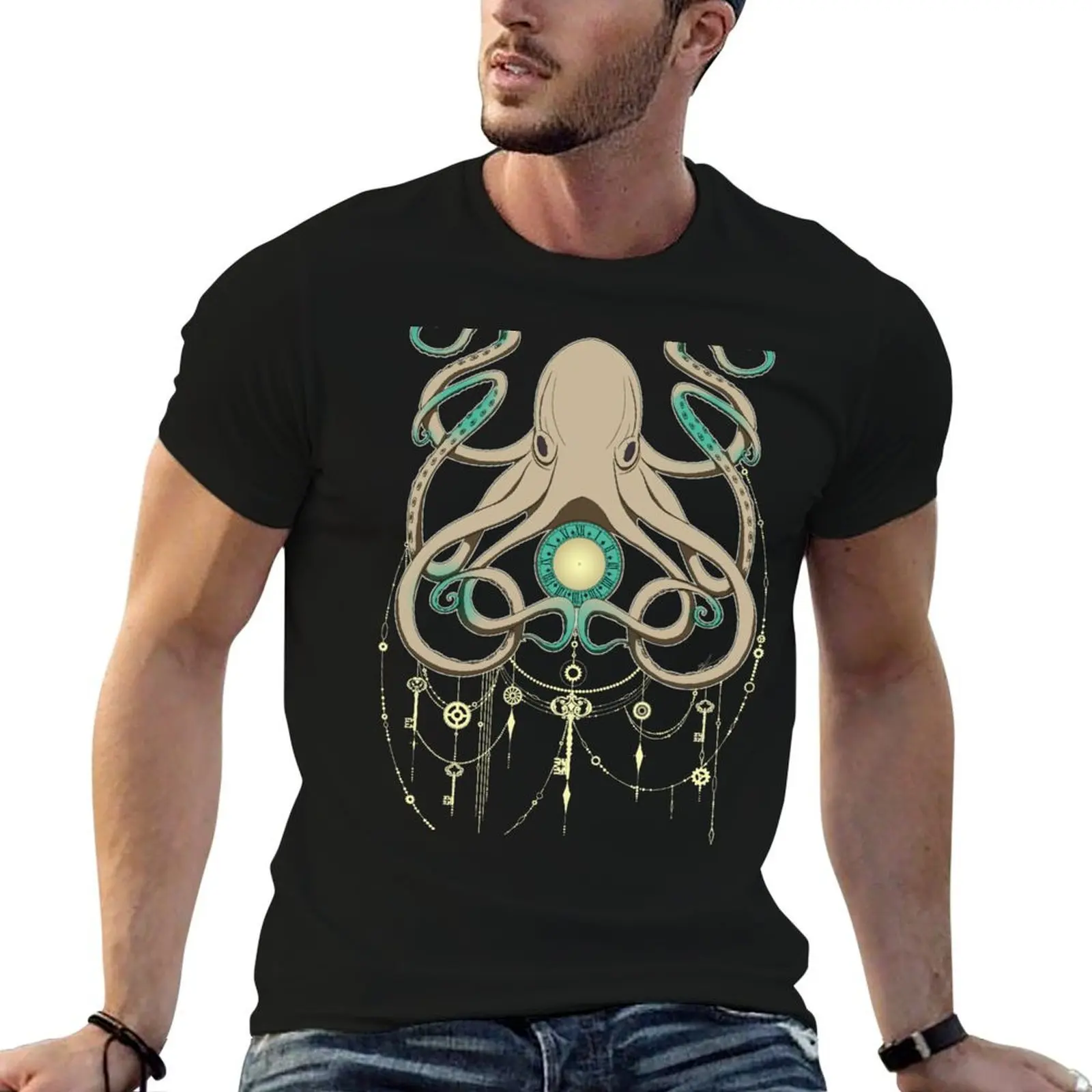 Timeless Octopus - Grey T-Shirt gifts for boyfriend tops sweat shirts, men