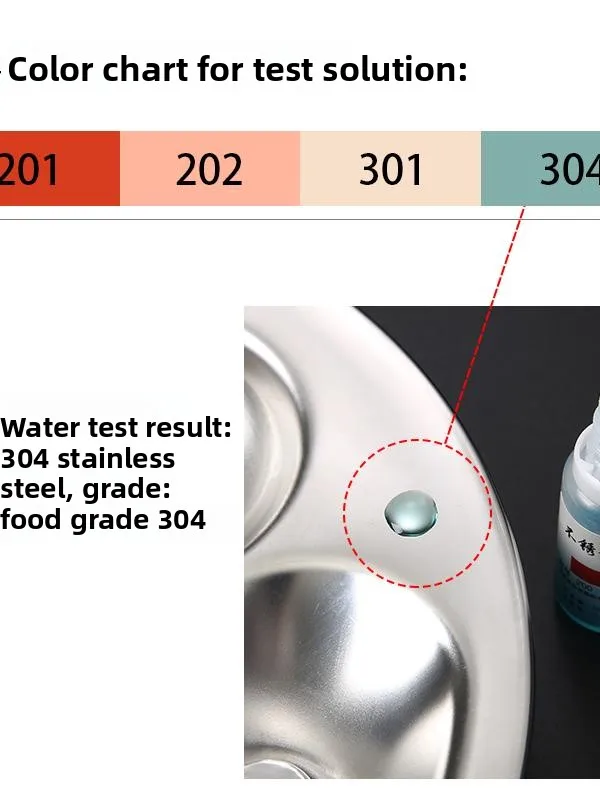 

Двухслойная пластина для пельменей из нержавеющей стали 304, круглая сливная пластина Di с уксусом, блинная тарелка для закусок, домашнее использование, два ядра Di