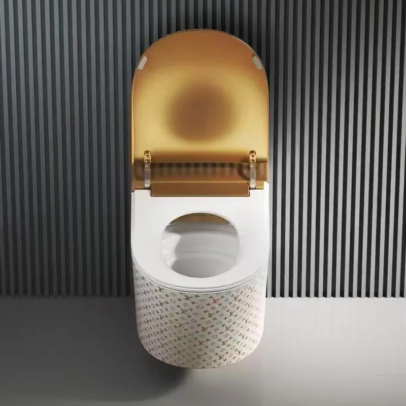 Patrón de oro tiran local colgante inodoro inteligente colgante de pared multifunción
