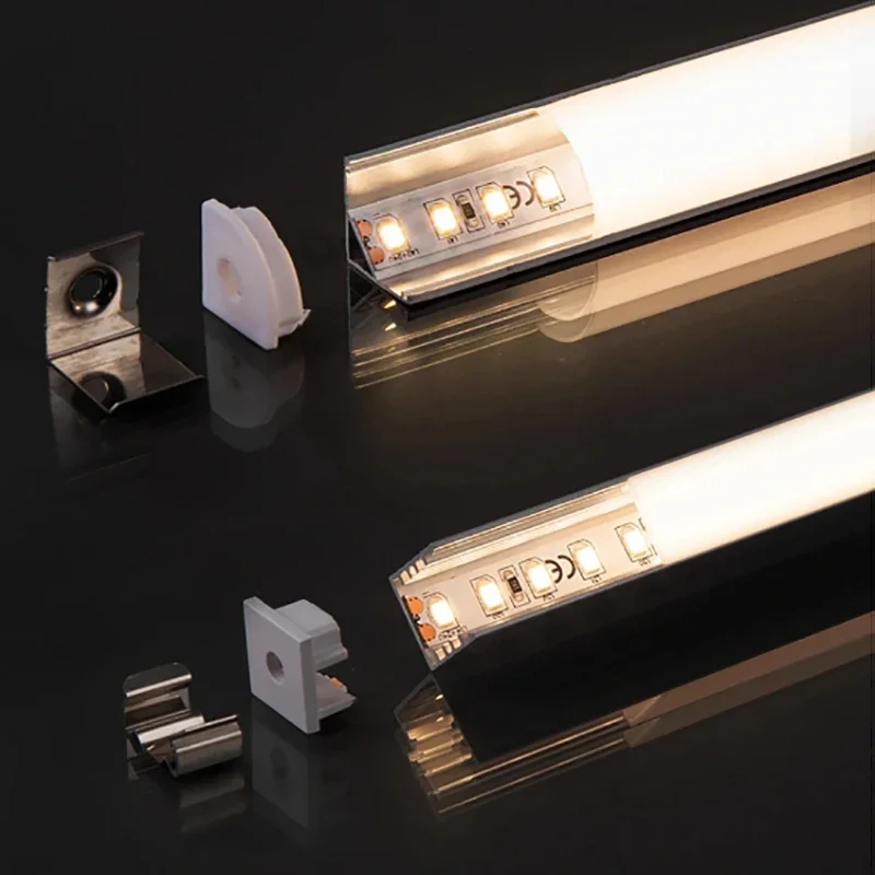 50Cm Ultra Fine Led Aluminum Channel Diffuser V/u/yw Shaped Cabinet Light Bar Study Wardrobe Light Indoor Decorative Line Light image 5