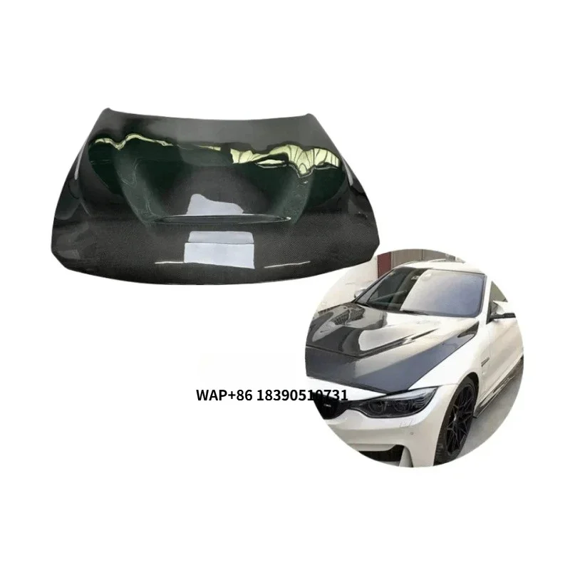 

2014-2020 GTS Style Front Bonnet New Carbon Fiber Engine Hood with Screws Screw-On for F82 M4 Car Modification